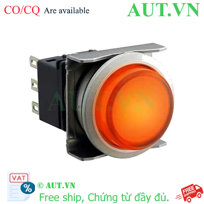 Ảnh của Nút nhấn nhả có đèn IDEC LBW6ML-M2T61A 5VDC D22 2NO+2NC (Hổ phách)
