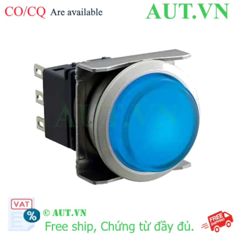 Ảnh của Nút nhấn nhả có đèn IDEC LBW6ML-M2T61S 5VDC D22 2NO+2NC (Xanh)