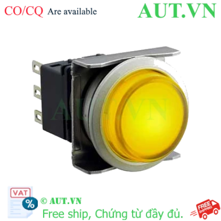 Ảnh của Nút nhấn nhả có đèn IDEC LBW6ML-M2T61Y 5VDC D22 2NO+2NC (Vàng)