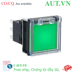 Ảnh của Nút nhấn nhả có đèn IDEC LBW7GL-M1T24VG 24VAC/DC 2NO+2NC (Xanh)
