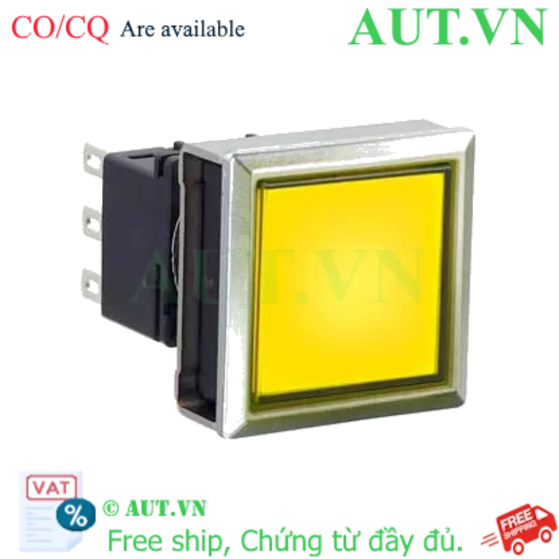 Ảnh của Nút nhấn nhả có đèn IDEC LBW7ML-M1T24Y 24VAC/DC 2NO+2NC (Vàng)