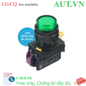 Ảnh của Nút nhấn nhả có đèn IDEC YW1L-M2E01Q2G 6VAC/DC D22 1NC (Xanh)