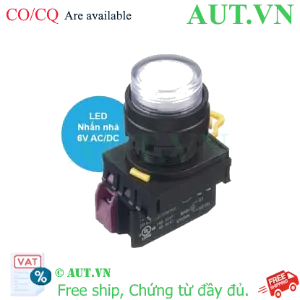 Ảnh của Nút nhấn nhả có đèn IDEC YW1L-M2E01Q2PW 6VAC/DC D22 1NC (Trắng)