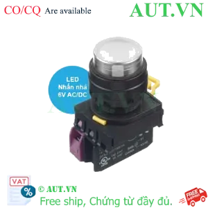 Ảnh của Nút nhấn nhả có đèn IDEC YW1L-M2E01Q2W 6VAC/DC D22 1NC (Trắng)