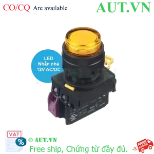Ảnh của Nút nhấn nhả có đèn IDEC YW1L-M2E01Q3A 12VAC/DC D22 1NC (Hổ phách)