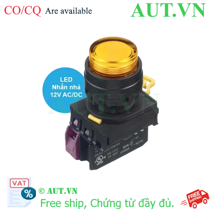 Ảnh của Nút nhấn nhả có đèn IDEC YW1L-M2E01Q3A 12VAC/DC D22 1NC (Hổ phách)