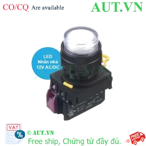Ảnh của Nút nhấn nhả có đèn IDEC YW1L-M2E01Q3PW 12VAC/DC D22 1NC (Trắng)