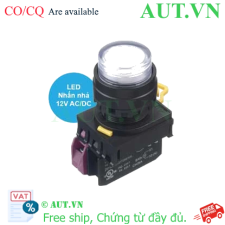 Ảnh của Nút nhấn nhả có đèn IDEC YW1L-M2E01Q3PW 12VAC/DC D22 1NC (Trắng)
