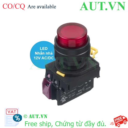 Ảnh của Nút nhấn nhả có đèn IDEC YW1L-M2E01Q3R 12VAC/DC D22 1NC (Đỏ)