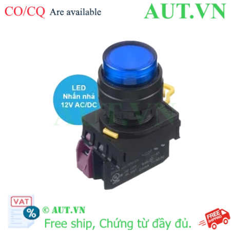 Ảnh của Nút nhấn nhả có đèn IDEC YW1L-M2E01Q3S 12VAC/DC D22 1NC (Xanh)