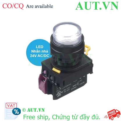 Ảnh của Nút nhấn nhả có đèn IDEC YW1L-M2E01Q4PW 24VAC/DC D22 1NC (Trắng)