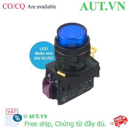 Ảnh của Nút nhấn nhả có đèn IDEC YW1L-M2E01Q4S 24VAC/DC D22 1NC (Xanh)