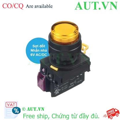 Ảnh của Nút nhấn nhả có đèn IDEC YW1L-M2E01Q5A 6VAC/DC D22 1NC (Hổ phách)