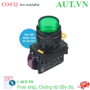Ảnh của Nút nhấn nhả có đèn IDEC YW1L-M2E01Q5G 6VAC/DC D22 1NC (Xanh)