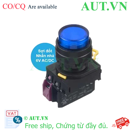 Ảnh của Nút nhấn nhả có đèn IDEC YW1L-M2E01Q5S 6VAC/DC D22 1NC (Xanh)