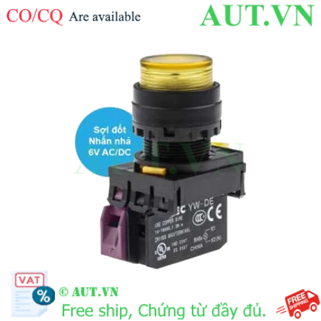 Ảnh của Nút nhấn nhả có đèn IDEC YW1L-M2E01Q5Y 6VAC/DC D22 1NC (Vàng)