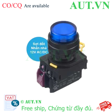 Ảnh của Nút nhấn nhả có đèn IDEC YW1L-M2E01Q6S 12VAC/DC D22 1NC (Xanh)