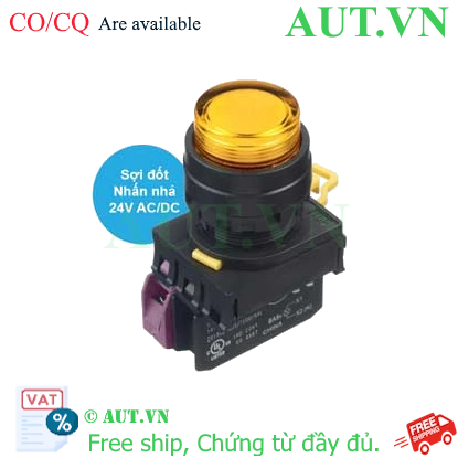 Ảnh của Nút nhấn nhả có đèn IDEC YW1L-M2E01Q7A 24VAC/DC D22 1NC (Hổ phách)