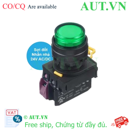 Ảnh của Nút nhấn nhả có đèn IDEC YW1L-M2E01Q7G 24VAC/DC D22 1NC (Xanh)
