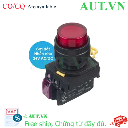 Ảnh của Nút nhấn nhả có đèn IDEC YW1L-M2E01Q7R 24VAC/DC D22 1NC (Đỏ)