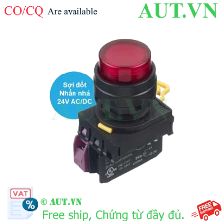 Ảnh của Nút nhấn nhả có đèn IDEC YW1L-M2E01Q7R 24VAC/DC D22 1NC (Đỏ)