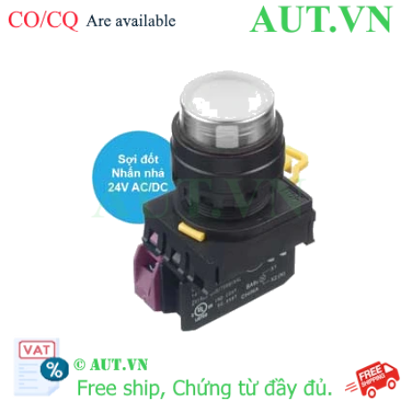 Ảnh của Nút nhấn nhả có đèn IDEC YW1L-M2E01Q7W 24VAC/DC D22 1NC (Trắng)