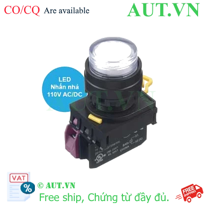 Ảnh của Nút nhấn nhả có đèn IDEC YW1L-M2E01QHPW 110VAC D22 1NC (Trắng)