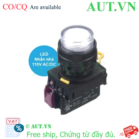 Ảnh của Nút nhấn nhả có đèn IDEC YW1L-M2E01QHPW 110VAC D22 1NC (Trắng)
