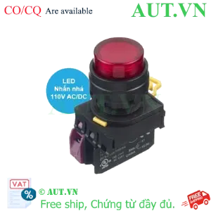 Ảnh của Nút nhấn nhả có đèn IDEC YW1L-M2E01QHR 110VAC D22 1NC (Đỏ)
