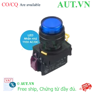 Ảnh của Nút nhấn nhả có đèn IDEC YW1L-M2E01QHS 110VAC D22 1NC (Xanh)