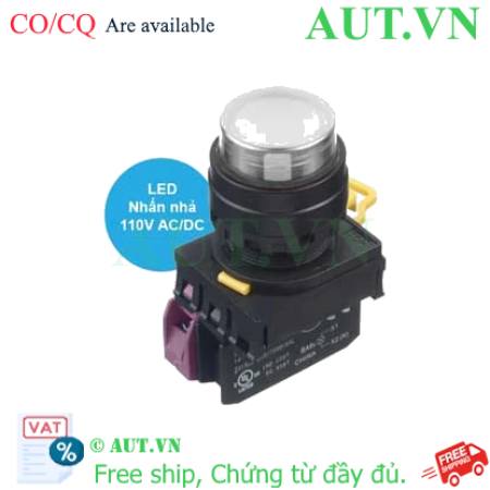 Ảnh của Nút nhấn nhả có đèn IDEC YW1L-M2E01QHW 110VAC D22 1NC (Trắng)