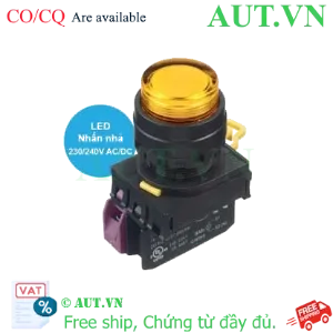 Ảnh của Nút nhấn nhả có đèn IDEC YW1L-M2E01QM3A 220VAC D22 1NC (Hổ phách)