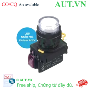 Ảnh của Nút nhấn nhả có đèn IDEC YW1L-M2E01QM3PW 220VAC D22 1NC (Trắng)