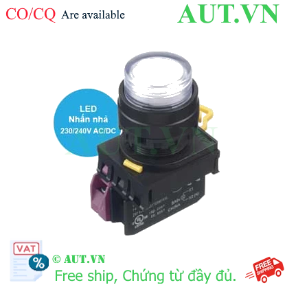 Ảnh của Nút nhấn nhả có đèn IDEC YW1L-M2E01QM3PW 220VAC D22 1NC (Trắng)