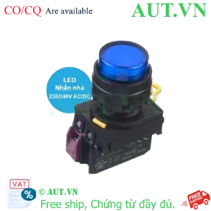Ảnh của Nút nhấn nhả có đèn IDEC YW1L-M2E01QM3S 220VAC D22 1NC (Xanh)