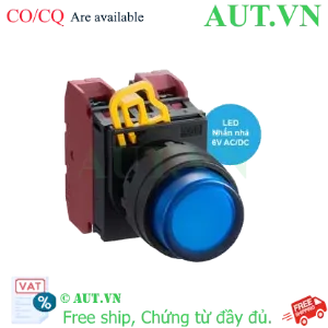 Ảnh của Nút nhấn nhả có đèn IDEC YW1L-M2E02Q2S 6VAC/DC D22 2NC (Xanh)