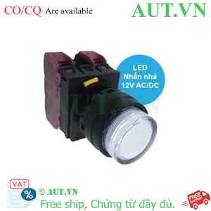 Ảnh của Nút nhấn nhả có đèn IDEC YW1L-M2E02Q3PW 12VAC/DC D22 2NC (Trắng)
