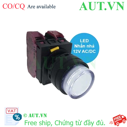 Ảnh của Nút nhấn nhả có đèn IDEC YW1L-M2E02Q3PW 12VAC/DC D22 2NC (Trắng)