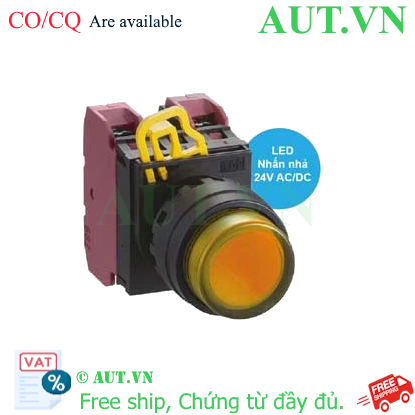 Ảnh của Nút nhấn nhả có đèn IDEC YW1L-M2E02Q4A 24VAC/DC D22 2NC (Hổ phách)