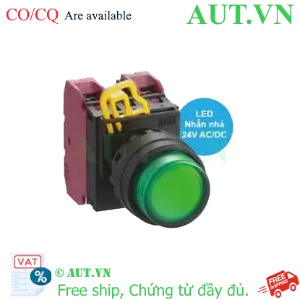 Ảnh của Nút nhấn nhả có đèn IDEC YW1L-M2E02Q4G 24VAC/DC D22 2NC (Xanh)