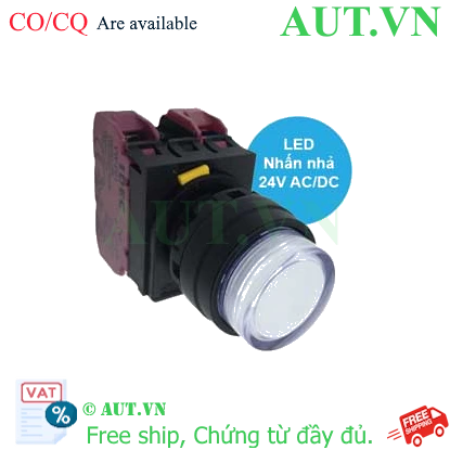 Ảnh của Nút nhấn nhả có đèn IDEC YW1L-M2E02Q4PW 24VAC/DC D22 2NC (Trắng)
