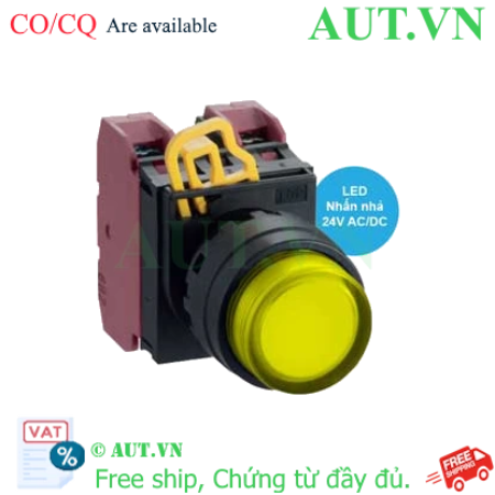 Ảnh của Nút nhấn nhả có đèn IDEC YW1L-M2E02Q4Y 24VAC/DC D22 2NC (Vàng)