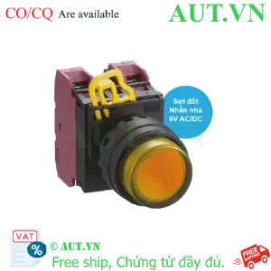 Ảnh của Nút nhấn nhả có đèn IDEC YW1L-M2E02Q5A 6VAC/DC D22 2NC (Hổ phách)