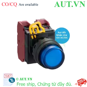 Ảnh của Nút nhấn nhả có đèn IDEC YW1L-M2E02Q6S 12VAC/DC D22 2NC (Xanh)