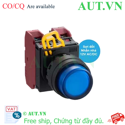 Ảnh của Nút nhấn nhả có đèn IDEC YW1L-M2E02Q6S 12VAC/DC D22 2NC (Xanh)