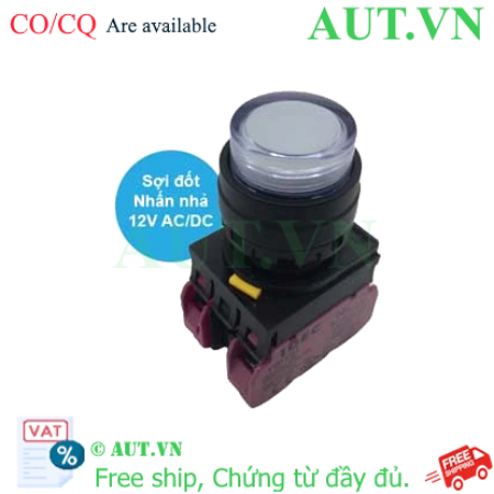 Ảnh của Nút nhấn nhả có đèn IDEC YW1L-M2E02Q6W 12VAC/DC D22 2NC (Trắng)