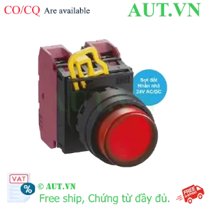 Ảnh của Nút nhấn nhả có đèn IDEC YW1L-M2E02Q7R 24VAC/DC D22 2NC (Đỏ)