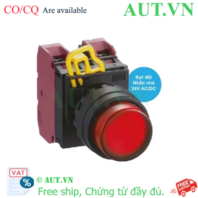 Ảnh của Nút nhấn nhả có đèn IDEC YW1L-M2E02Q7R 24VAC/DC D22 2NC (Đỏ)