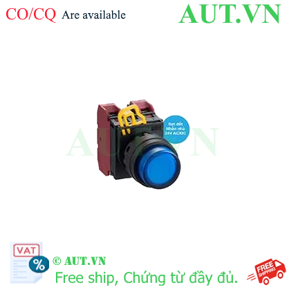 Ảnh của Nút nhấn nhả có đèn IDEC YW1L-M2E02Q7S 24VAC/DC D22 2NC (Xanh)