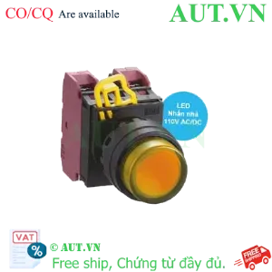 Ảnh của Nút nhấn nhả có đèn IDEC YW1L-M2E02QHA 110VAC D22 2NC (Hổ phách)